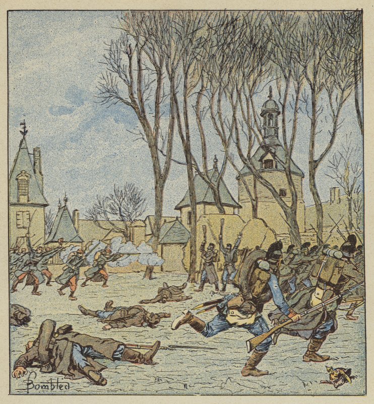 Dobytí zámku de Villepion Francouzi od after Louis Charles Bombled