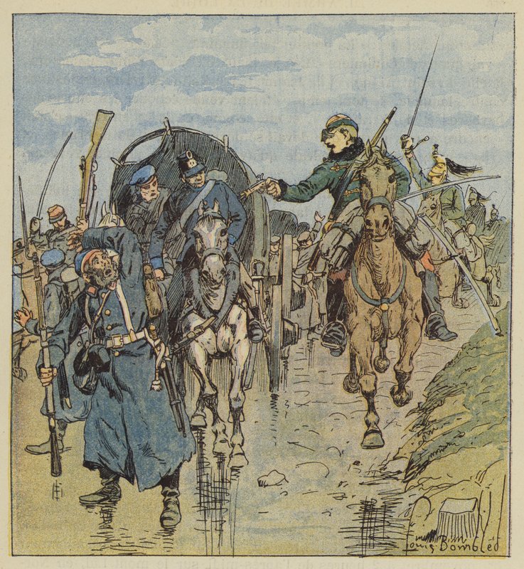 Zajetí německého konvoje od after Louis Charles Bombled