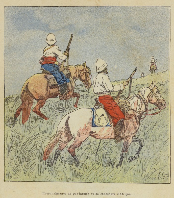 Uznání četníků a lovců Afriky od after Louis Charles Bombled