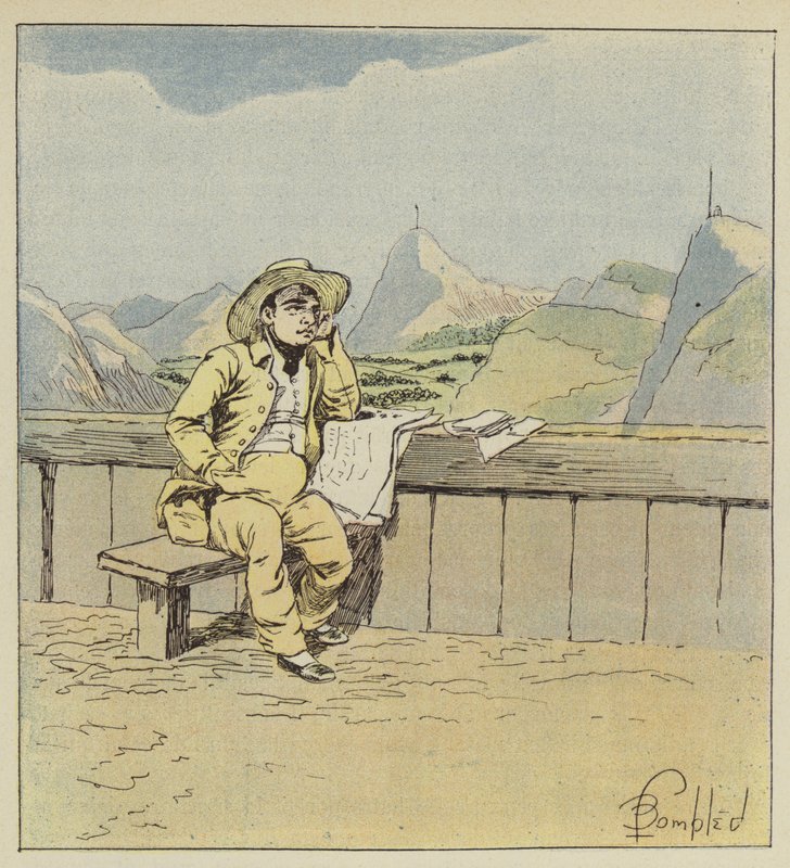 Snění císaře o čtení anglických novin od after Louis Charles Bombled