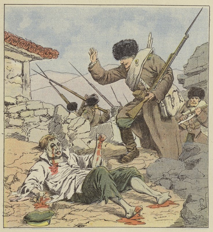 Ruský voják zmrzačený po boji od after Louis Charles Bombled