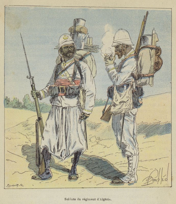 Vojáci alžírského pluku od after Louis Charles Bombled