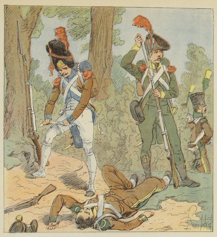 Italské jednotky, Legion piemontaise, Bitevní pěchota, 1806, Legion italique, 1800 od after Louis Charles Bombled