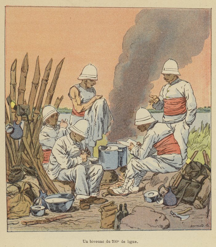 Bivak 200. linie od after Louis Charles Bombled