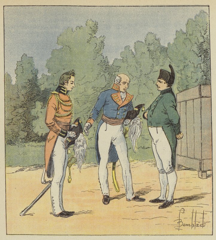Anglický kapitán představuje poručíka Napoleonovi od after Louis Charles Bombled