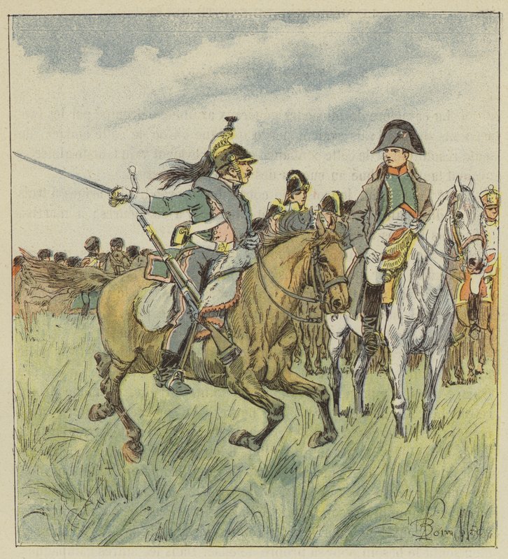 Drak varuje císaře před zradou jednoho z jeho generálů od after Louis Charles Bombled