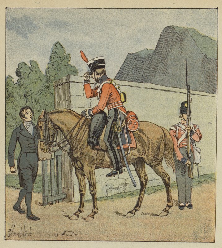Do Longwoodu přichází nařízení o koni a žádá Le Sageův Atlas od after Louis Charles Bombled