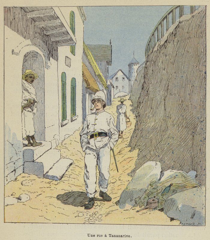 Ulice v Antananarivo od after Louis Charles Bombled