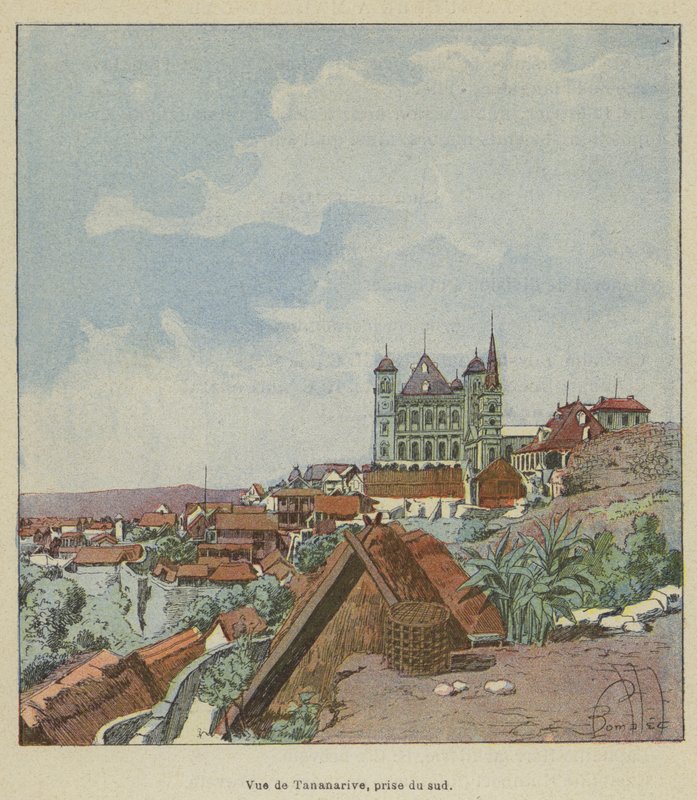 Pohled na Antananarivo z jihu od after Louis Charles Bombled