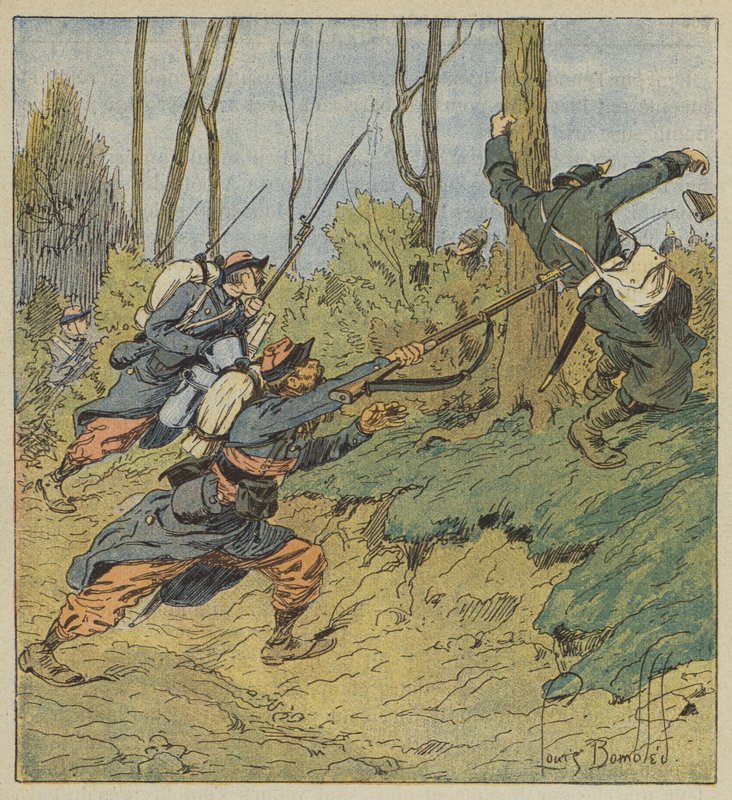 Zefýři pronásledují Prusy od after Louis Charles Bombled