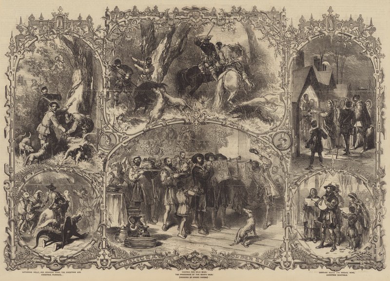 Vánoce za starých časů od after Myles Birket Foster