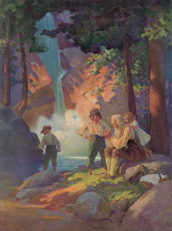 Ilustrace pro Rip Van Winkle od after Newell Convers Wyeth