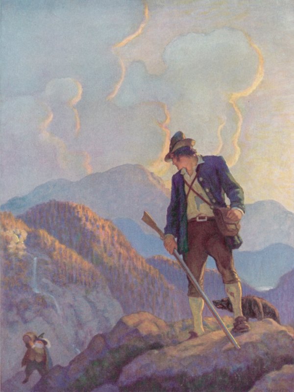 Ilustrace pro Rip Van Winkle od after Newell Convers Wyeth