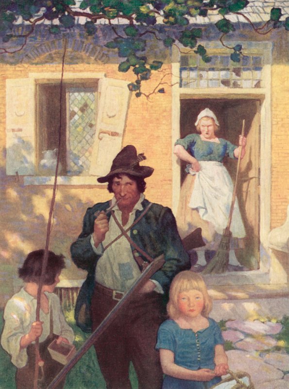 Ilustrace pro Rip Van Winkle od after Newell Convers Wyeth