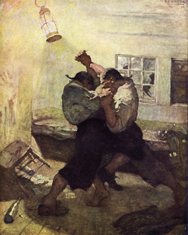 Ilustrace pro ostrov pokladů od after Newell Convers Wyeth