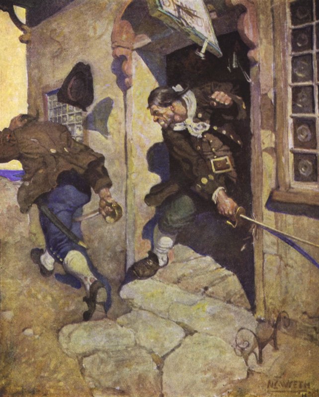 Ilustrace pro ostrov pokladů od after Newell Convers Wyeth