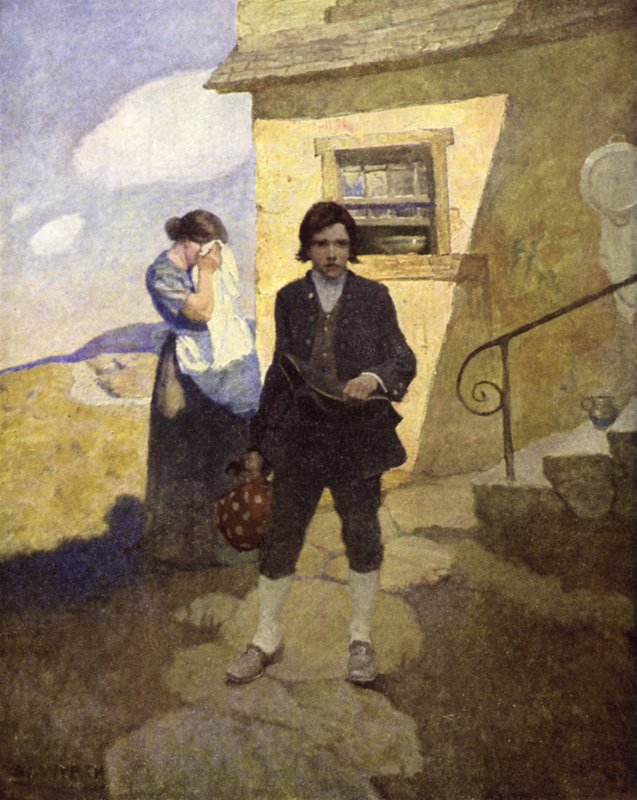 Ilustrace pro ostrov pokladů od after Newell Convers Wyeth
