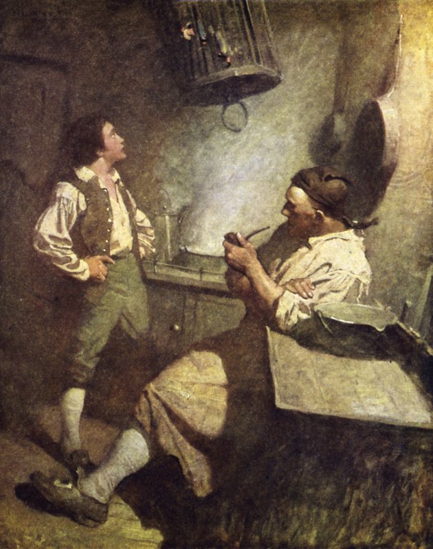 Ilustrace pro ostrov pokladů od after Newell Convers Wyeth