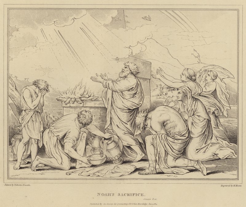 Noemova oběť, Genesis od after Nicolas Poussin