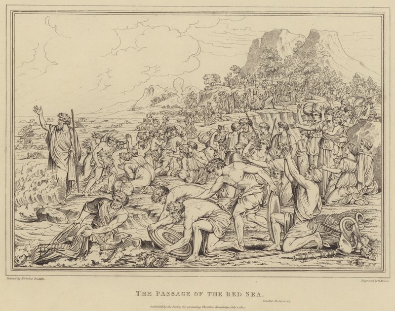 Přechod Rudým mořem, Exodus od after Nicolas Poussin