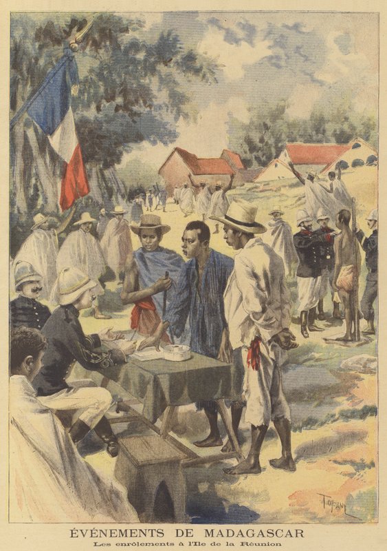 Branci na ostrově Réunion se hlásí ke službě ve francouzské armádě na Madagaskaru od after Oswaldo Tofani