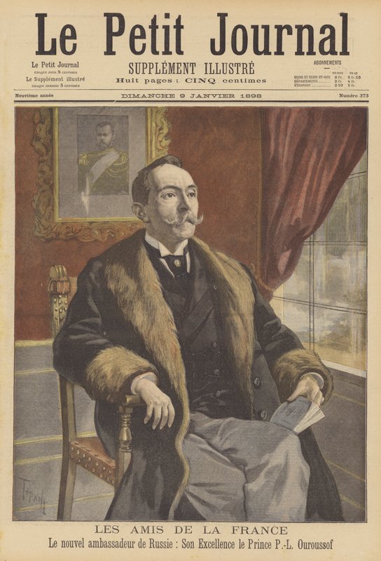 Lev Pavlovič Urusov, nový ruský velvyslanec ve Francii od after Oswaldo Tofani