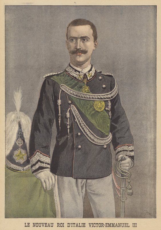 Victor Emmanuel III, nový král Itálie od after Oswaldo Tofani
