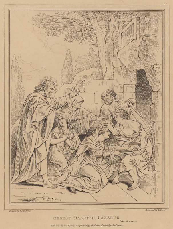 Kristus křísí Lazara, Lukáše od after Peter Paul Rubens