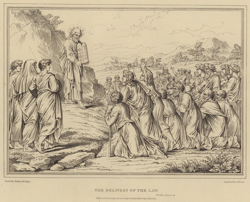 Doručení zákona, Exodus od after Raphael