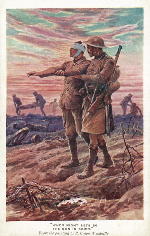 Když Noc Zapadá Slunce Zapadá od after Richard Caton II Woodville