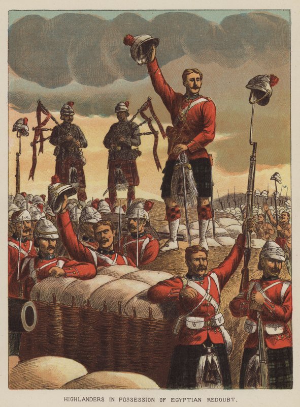 Highlanders v držení egyptské pevnůstky od after Richard Simkin