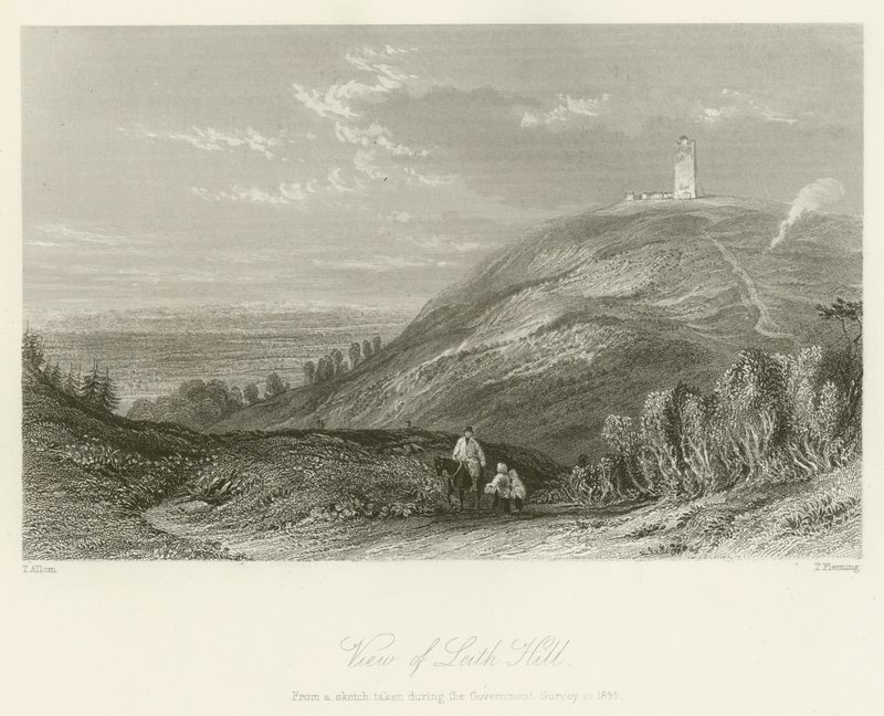 Pohled na kopec Leith Hill od after Thomas Allom