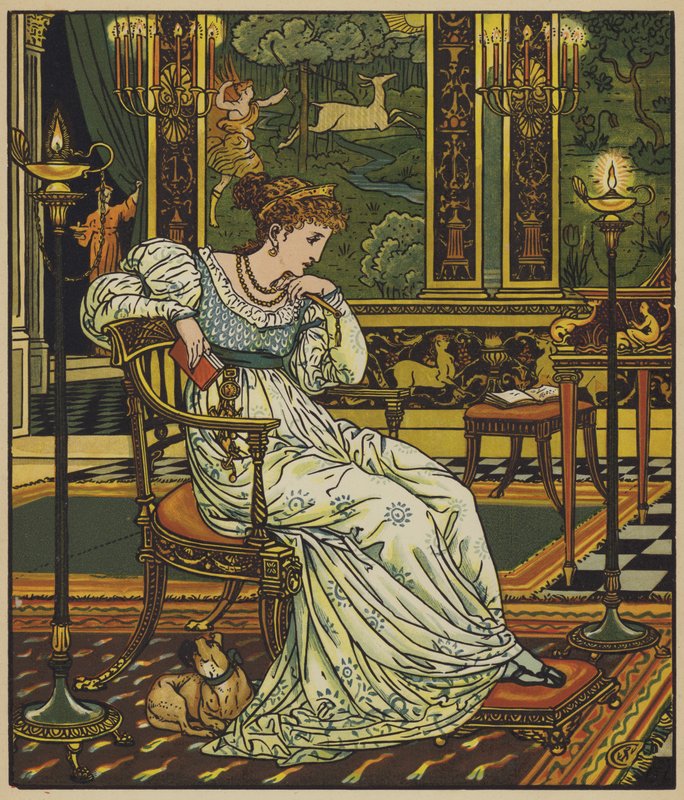 Desiree ve svém paláci od after Walter Crane