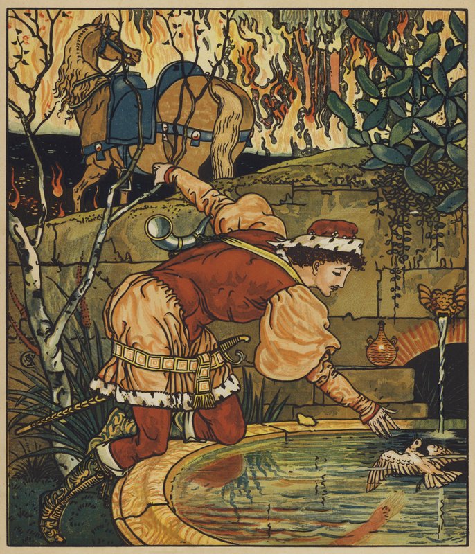 Princ Cheri ve Světelném lese od after Walter Crane