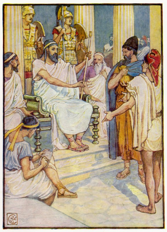 Solon, moudrý zákonodárce Athén od after Walter Crane