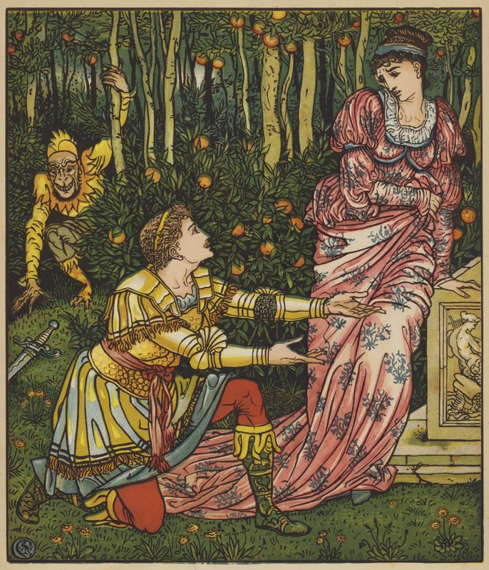 Král nechává meč padnout od after Walter Crane