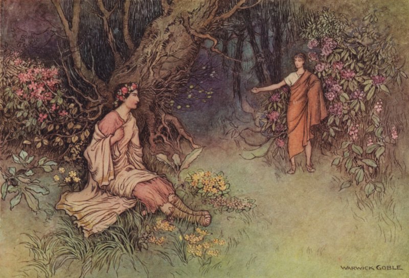 Geoffrey Chaucer, Příběh rytířů od after Warwick Goble