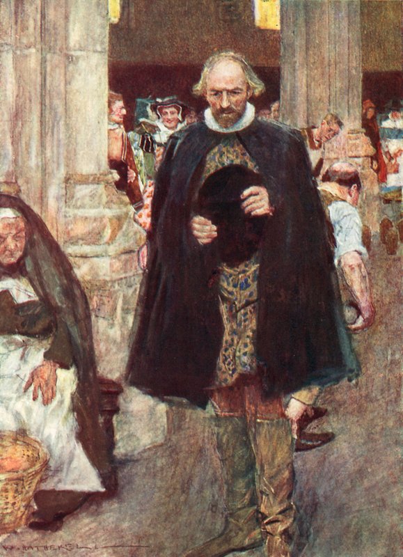 Shakespeare procházky v Old St Pauls Cathedral, Londýn od after William Hatherell