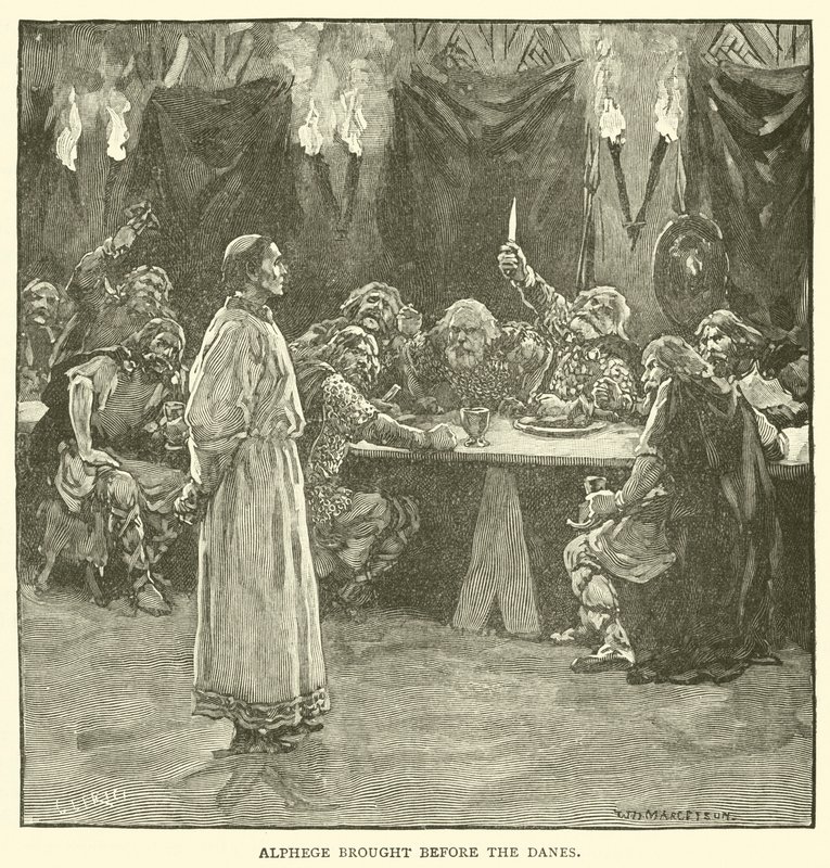 Alphege přivedl před Dány od after William Henry Margetson