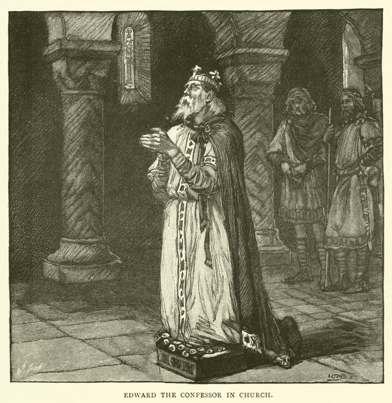 Edward Vyznavač v kostele od after William Henry Margetson