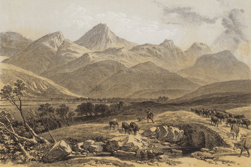 Benmore, Perthshire (chromolitho) od after William Leighton Leitch