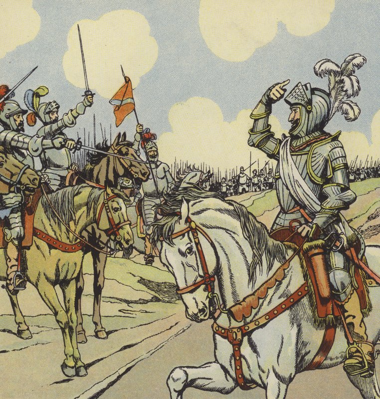 Francouzský král Jindřich IV. v bitvě u Ivry, 1590 od Onfray de Breville Job