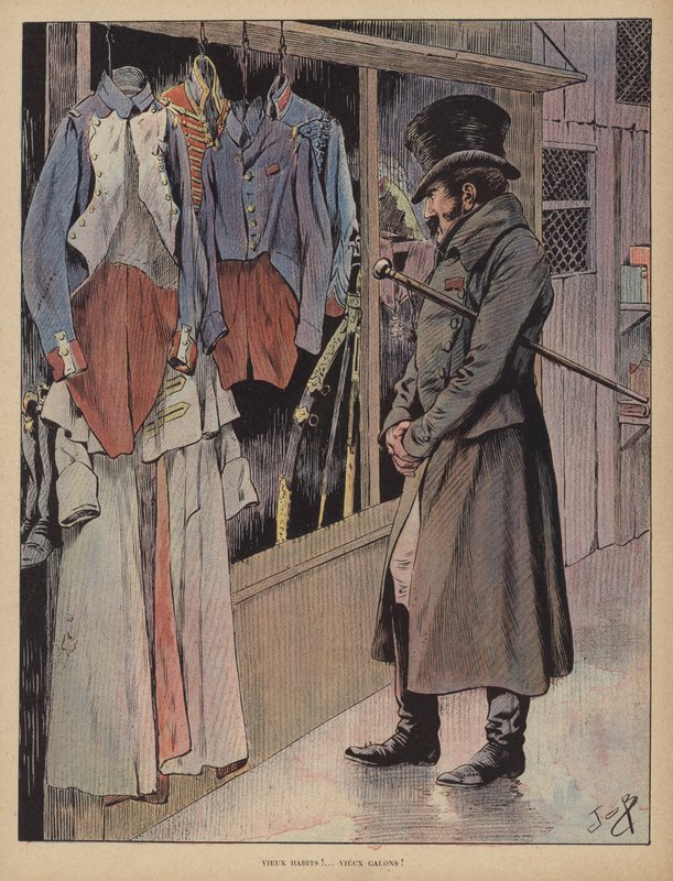 Staré oblečení! Staré pruhy! (barva lito) od pseudonym for Onfray de Breville Jacques Job