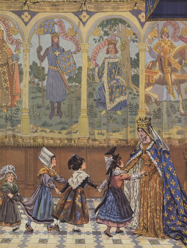 Francouzské provincie připojené k francouzskému království za vlády Ludvíka XI (barva litho) od pseudonym for Onfray de Breville Jacques Job