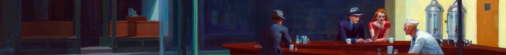 Noční ptáci (Edward Hopper), Detail: Barkeeper in Weiß