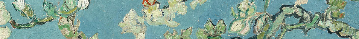 Kvetoucí mandloň (Vincent van Gogh), Detail: Blütenzweige oben Mitte