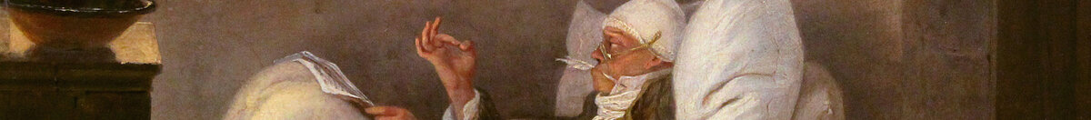 Chudý básník (Carl Spitzweg), Detail: Gesicht des Poeten mit Zipfelmütze