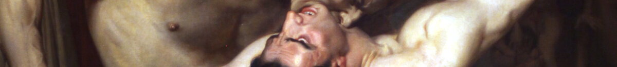 Dante a Vergilius (William-Adolphe Bouguereau), Detail: Biss in den Hals
