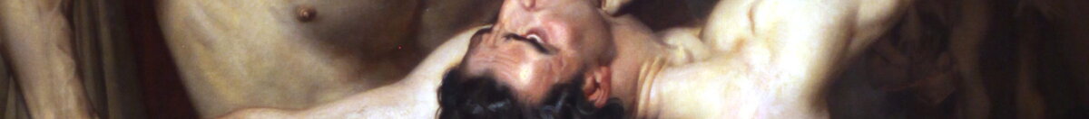 Dante a Vergilius (William-Adolphe Bouguereau), Detail: Biss in den Hals