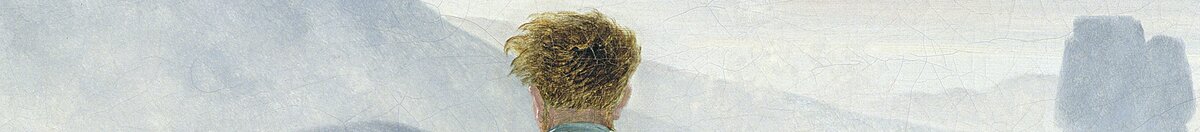 Poutník nad mořem mlhy (Caspar David Friedrich), Detail: Kopf des Wanderers